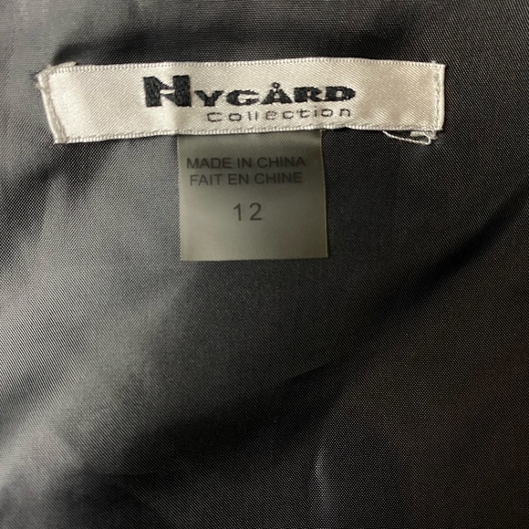NYGARD COLLECTION Black 3/4 Sleeve A Line Dress Size 12 - Picture 5 of 7